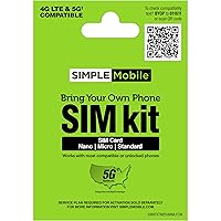 Simple Mobile Bring Your Own Phone Prepaid SIM Kit | 3-in-1 CDMA Sim Card