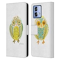 Head Case Designs Officially Licensed Wyanne Baby Birds Owl Leather Book Wallet Case Cover Compatible with Motorola Moto G84 5G