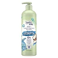 Suave Kids Naturals 3in1 Shampoo Conditioner Body Wash Kids 3 in 1 with Coconut Oil Dermatologist-Tested and Tear-free Shampoo Conditioner Bodywash 16.5 oz