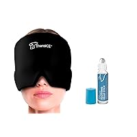 Migraine Headache Relief Cap, Hot & Cold Therapy Hat, Migraine Relief Cap, Cool Gel Head Wrap, Headache Cap Ice Pack Mask + TheraICE Soothing Head Stick