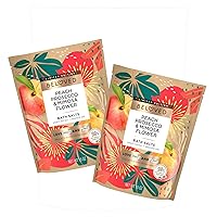 Beloved Bath Salt - Peach Prosecco & Mimosa Flower, Peach Extract + Essential Oil. Love Beauty and Planet Limited Edition, 98% Naturally Derived, 30 oz (2 Pack) (2)