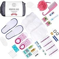 Hospital Bags for Labor and Delivery - Pregnancy Maternity Hospital Bag Essentials for Mom Pre Packed Set Gray Underwear L/XL