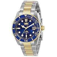 Invicta Women's Pro Diver Quartz Watch with Stainless Steel Strap, Silver, Gold, 20 (Model: 30480, 30484, 30485)