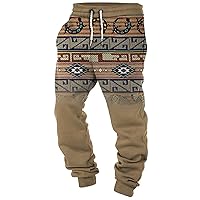 Men's Baggy Sweatpants Ethnic Tribal Aztec Print Joggers Casual Drawstring Elastic Waist Sports Graphic Cuffed Pants