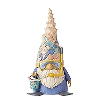 Enesco Jim Shore Heartwood Creek Coastal Snorkel Shell Gnome Figurine, 7.75 Inch, Multicolor