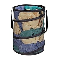 Household Essentials 2026 Pop-Up Collapsible Mesh Laundry Hamper | Black, 25