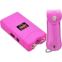 FIGHTSENSE Keychain Pepper Spray & Mini Stun Gun Flashlight Combo Pack (Pink)