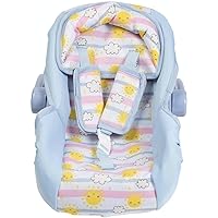Adora Baby Doll Car Seat Carrier with Color Changing Design, Rotating and Adjustable Handle, Fits Most Dolls up to 20 inches, Birthday Gift for Ages 2+ - Sunny Days