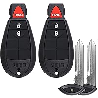 NPAUTO 2Pcs Key Fob Fobik Remote Replacement for 2008-2020 Dodge Grand Caravan Journey Dodge Ram 1500 2500 3500, Chrysler Town and Country, Jeep Grand Cherokee-Keyless Entry Remote Control, M3N5WY783X