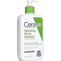 CeraVe Hydrating Facial Cleanser, Normal To Dry, 12 Ounces each, Pack of 3