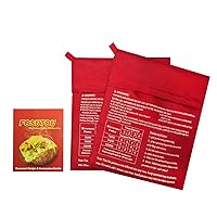 2 pack of microwave potato bag, reusable potato cooker bag, making express/delicious potatoes in just 4 min with gourmet recipe