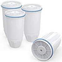 Water Filter Replacement Compatible with Zero Pitcher and Dispenser ZR-001 ZR-017 ZR-004 ZP-006 ZD-013 ZS-008, Multi-Stage Filter System, Reduce Lead, Chromium, and PFOA/PFOS, Pack of 4