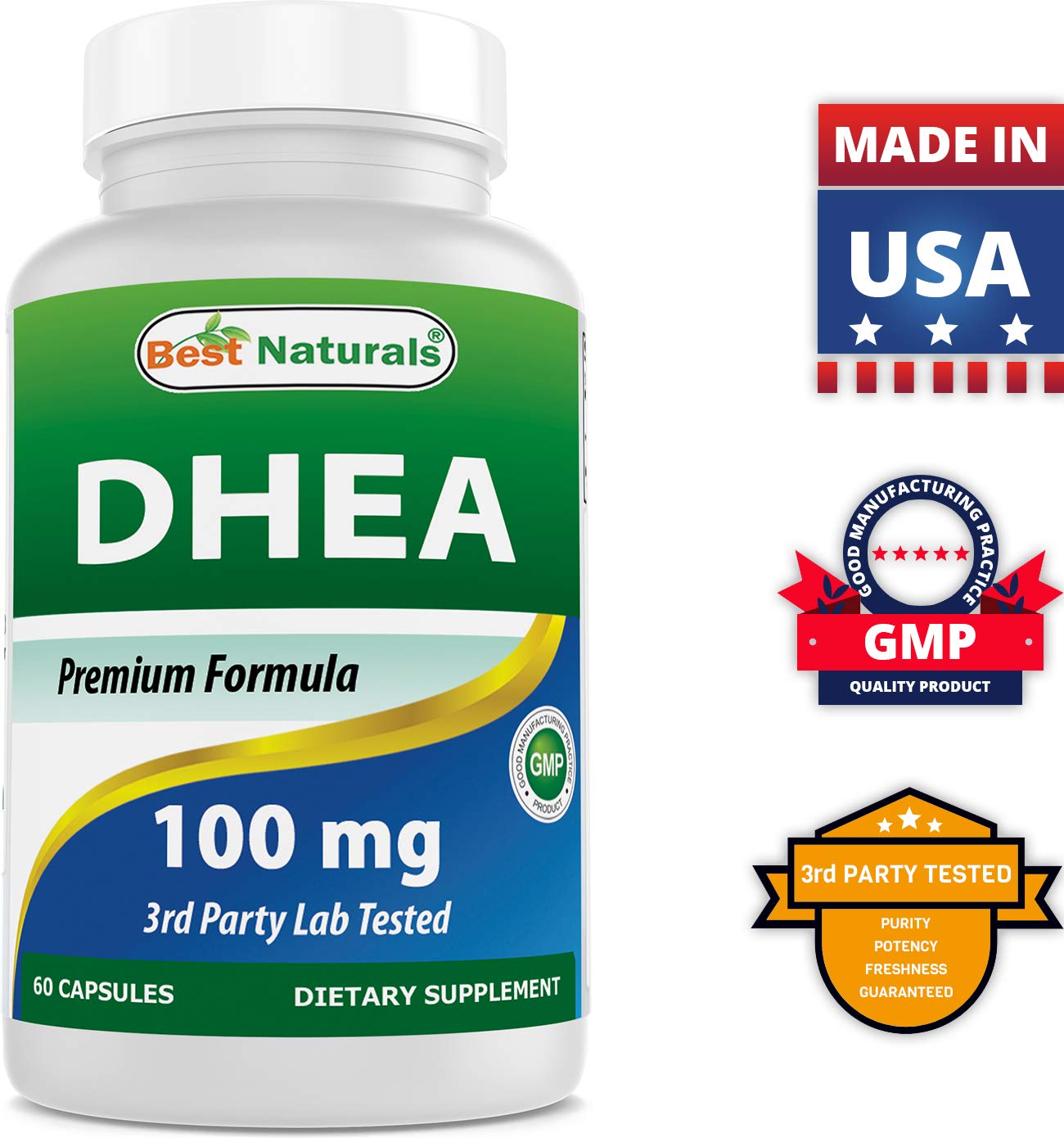 Best Naturals DHEA 100mg & Hyaluronic Acid 200 mg