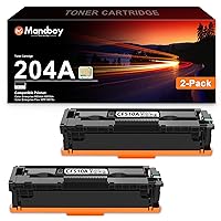 204A Toner Cartridges 2-Pack Black (with Chip) MANDBY Replacement for HP 204A for Color Pro M154a M154nw MFP M180n M181fw M181fdw M180nw Series Printer, CF510A