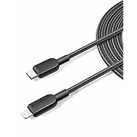iPhone Fast Chargin Cable, 310 USB-C to Lightning Braided Cable(2pack,10ft, Black), MFi Certified, Fast Charging Cable for iPhone 14 Plus 14 14 Pro Max 13 13 Pro iPhone 12 (Charger Not Included)