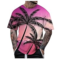 Men's Classic T-Shirt Classic V Neck T Shirt Print Muscle Shirts Tropical Raves Tee Casual Oversized Tee Shirts