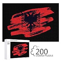 Albanian Flag 200 PCS Wooden Puzzle Colorful DIY Picture Puzzles Home Decoration Creative Gifts