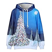 Christmas Hoodies For Men Oversized Cotton Light Weight Graphic Ugly Christmas Sweatshirt Cool Soft Pullover