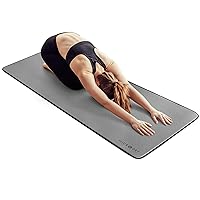 MICRODRY Deluxe Fitness Exercise Yoga Mat for Home & Gym, Extra Thick for High Impact Training, Multi Layered Skid Resistant Surface, Odor Neutralizing with Carrying Strap