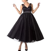 Women's Little Black Dress 50s 60s 80s Vintage Prom Dresses Evening Cocktail Gown