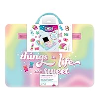 3C4G: Life is Sweet Lap Desk & Sticker Set - Customize with Scrawberry Scented Stickers, Portable Pillow Desk for Kids, Versatile Media Slot, Ages 6+