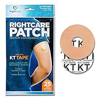 CGM Adhesive Patch for Libre Uncovered Circle (25-Pack), Tan, Made with Synthetic PRO Extreme KT Tape