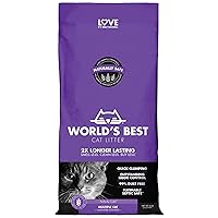 Multiple Cat Lavender Scented 32-Pounds - Natural Ingredients, Quick Clumping, Flushable, 99% Dust Free & Made in USA - Calming Fragrance & Long-Lasting Odor Control