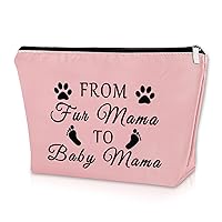 Mother's Day Gifts for New Moms Pink Makeup Bag Pregnancy Announcement Gift Baby Shower Gifts for Mom to Be Cosmetic Bag New Mommy Gifts Birthday Christmas Mother's Day Gifts Travel Pouch