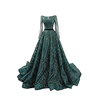 Green A Line Prom Evning Wedding Shower Dress Birthday Party Gown