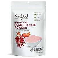 Sunfood Superfoods Pomegranate Powder | 4oz Bag, 22 Servings | Raw, Organic, Non-GMO, Gluten Free, Vegan, Kosher | No Fillers, Additives or Preservatives | Best for Shakes, Smoothies, Yogurt, & More