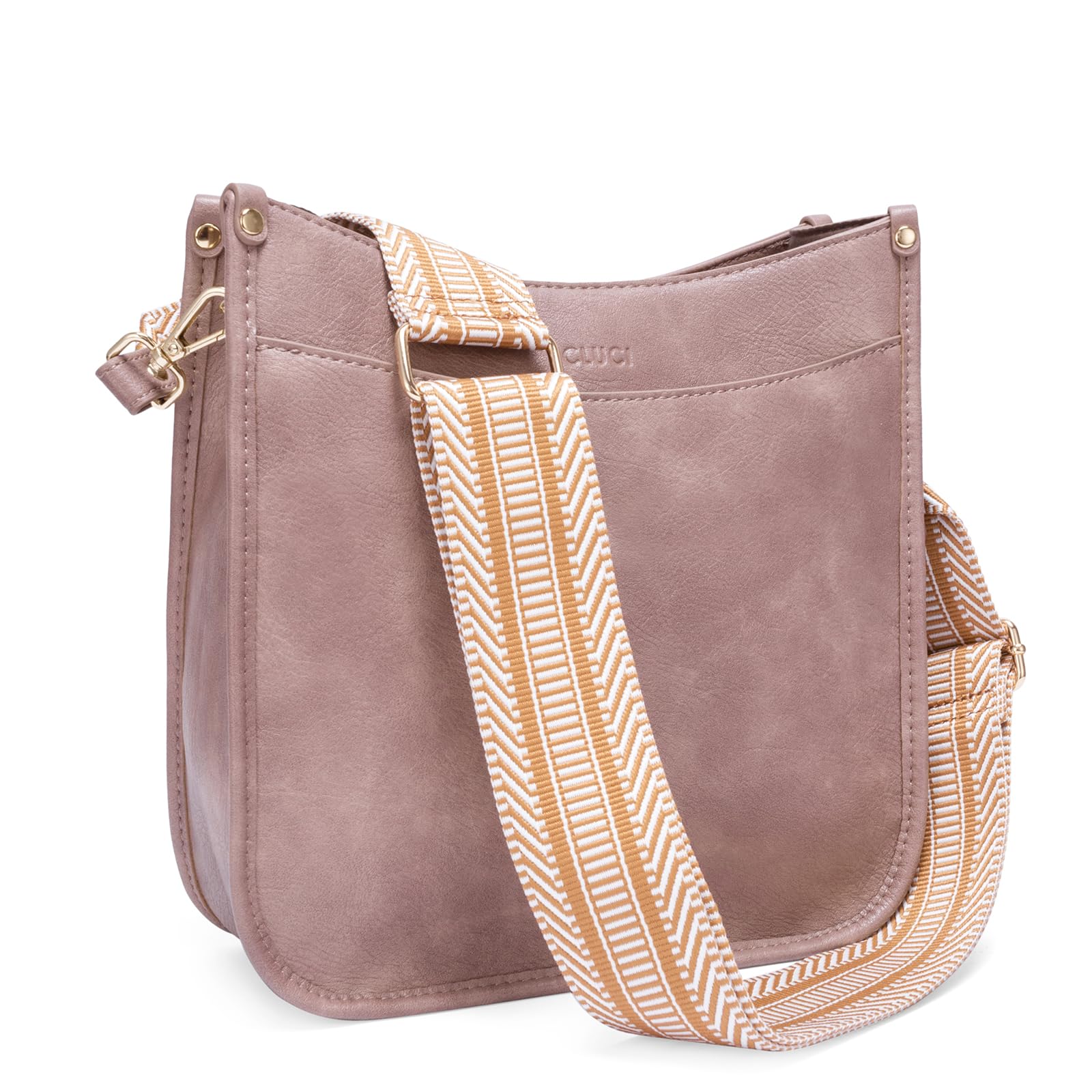 CLUCI Vegen Leather Crossbody Bags For Women Trendy 2Pcs Hobo Handbag Wallet Set With 2Adjustable Guitar Strap