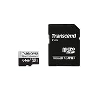 Transcend TS64GUSD350V-E Heavy Duty Micro SD Card, 64 GB, UHS-I, U1, Class 10, Dash Cam, Security Camera, SD Card Adapter Included, Data Recovery Software Provided, Confirmed Operation