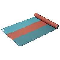 Gaiam Power Grip Yoga Mat - 4mm Eco-Friendly Premium Fabric-Like Natural Rubber Thick Non Slip Exercise & Fitness Mat for All Types of Yoga, Pilates & Floor Workouts (68