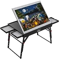QUOKKA Jigsaw Puzzle Table for Adults with Drawers - | Foldable | Portable | Adjustable Legs | Rotatable | - 32x24 Patent Pending Wooden Puzzle Board with Cover for 1000-1500 - 2000 Pieces