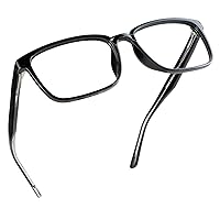 LifeArt Blue Light Blocking Glasses, Anti Eyestrain, Computer Reading Glasses, Gaming Glasses, TV Glasses for Women Men, Anti Glare (Black, 0.25 Magnification)