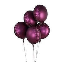 18inch Burgundy Round Foil Mylar Balloons Bachelorette Wedding Engagement Women Birthday Baby Shower Graduation Mother’s Day New Year Party Favors Balloons Decorations, 25pc