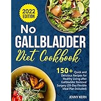 No Gallbladder Diet Cookbook: 150+ Quick and Delicious Recipes for Healthy Living after Gallbladder Removal Surgery (28-Day Flexible Meal Plan Included) No Gallbladder Diet Cookbook: 150+ Quick and Delicious Recipes for Healthy Living after Gallbladder Removal Surgery (28-Day Flexible Meal Plan Included) Paperback