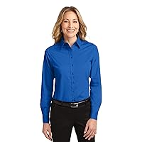 Port Authority Ladies Long Sleeve Easy Care Shirt, Strong Blue, 6XL