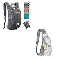 G4Free 10L/15L Lightweight Packable Hiking Backpack and Stadium Approved Clear Crossbody Backpack