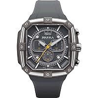Men's Supersportivo Square Stainless Steel Gray & Yellow BRSS2C4602