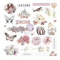 Hello Pink Autumn Cardstock Ephemera 28/Pkg-W/Foiled Accents -P654283