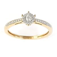 Sterling Silver 1/8 CT TDW Diamond Promise Ring for Women(I-J, I2)