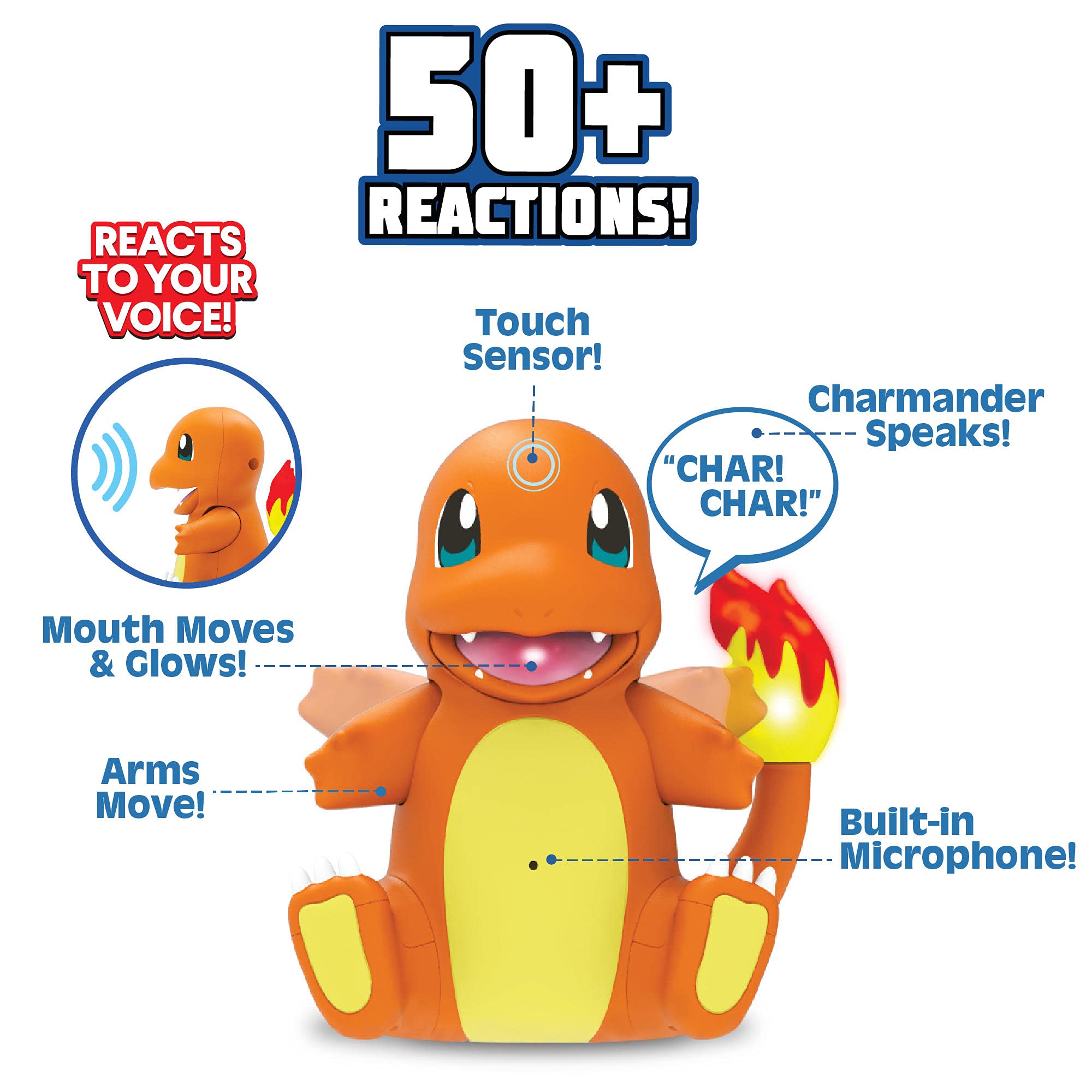 Pokemon Electronic & Interactive My Partner Charmander- Reacts to Touch & Sound, Over 50 Different Interactions with Movement and Sound - Dances, Moves & Speaks - Gotta Catch 