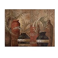 Vintage African Ceramic Still Life Wall Art Boho Clay Pot Painting Wall Art Paintings Canvas Wall Decor Home Decor Living Room Decor Aesthetic 16x20inch(40x51cm) Unframe-Style