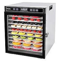 SEEUTEK 5-Tray Black Food Dehydrator Machine for Fruits
