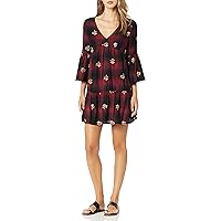 Angie Women's All Over Embroidered Flare Sleeve Dress