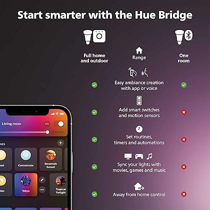 Philips Hue Play Gradient Light Tube, Compact, Black, Surround Lighting (Sync with TV, Music and Gaming), Hue Hub & Hue Sync Box Required