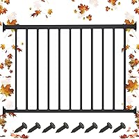 CR Fence & Rail Metal Railing for Deck, Metal Guard Rail Kit with Balusters for Deck Railing 36 inch, Wrought Iron Deck Railing Kit and Porch Railing Ideal for Residential and Commercial Use, 4ft Wide