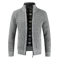 DuDubaby Plus Size Sweater for Mens Autumn and Winter Fashion Loose Cardigan Warm Lapel Hooded Jacket Sweater