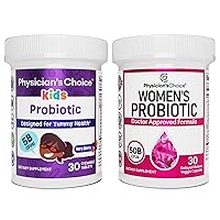 Physician's CHOICE - Women & Kids Digestive Care Bundle: Kids Probiotic + Women Probiotic